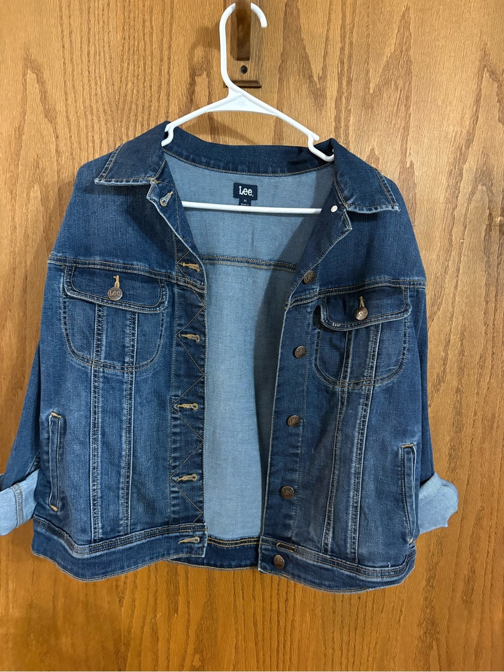 Lee Light and Dark Blue Two-Tone Denim Shirt Jacket
